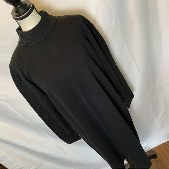 Kim‎ Rodgers Women's Mock Neck Long Sleeve Sweater Dress Size 1X Black - Picture 2 of 9